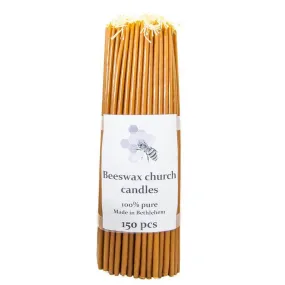 150 pcs 100% Pure Beeswax Candles Church & Home from Bethlehem 11'' / 28 cm