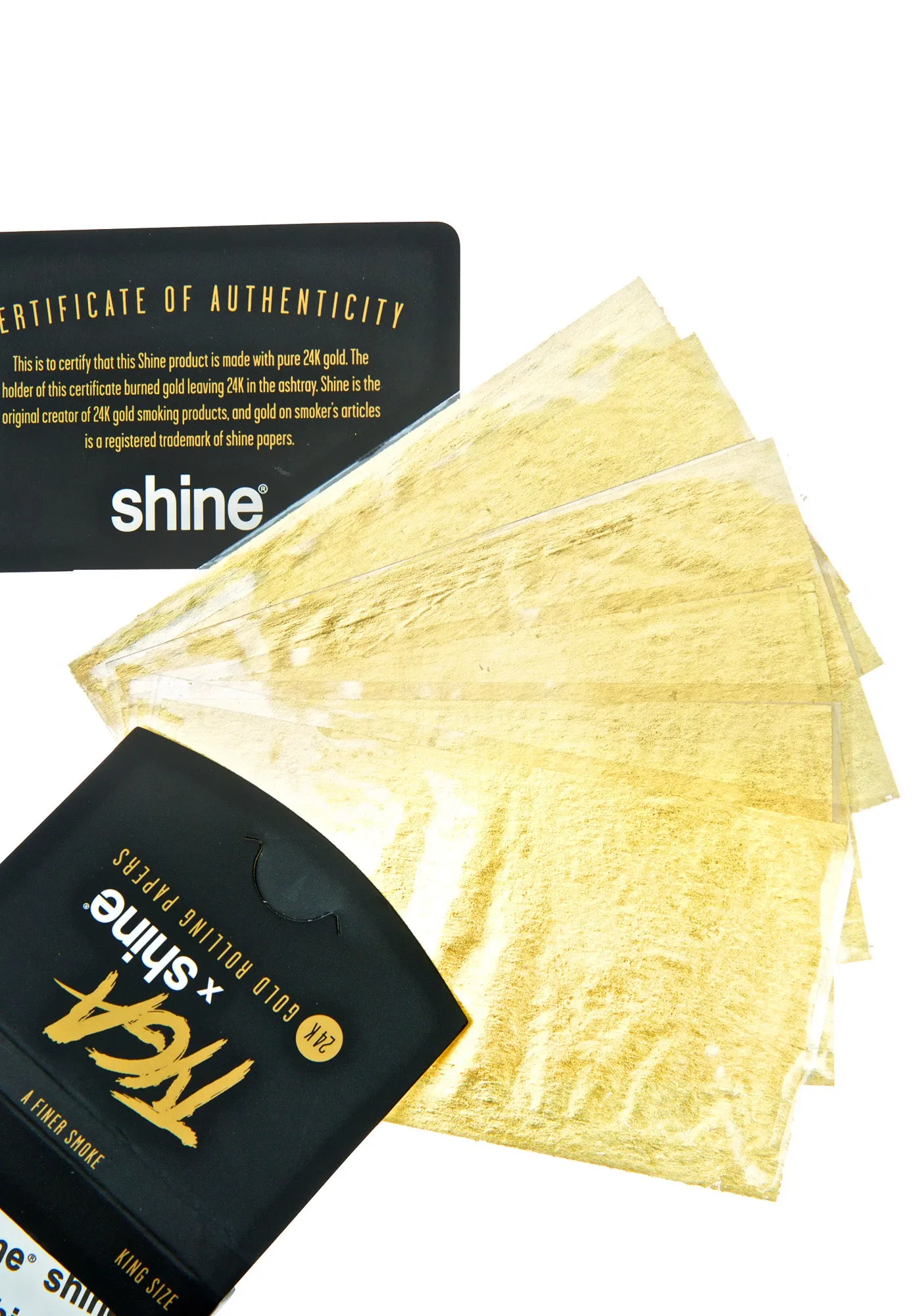 24K Gold King Size Rolling Papers 6-Sheet Pack-