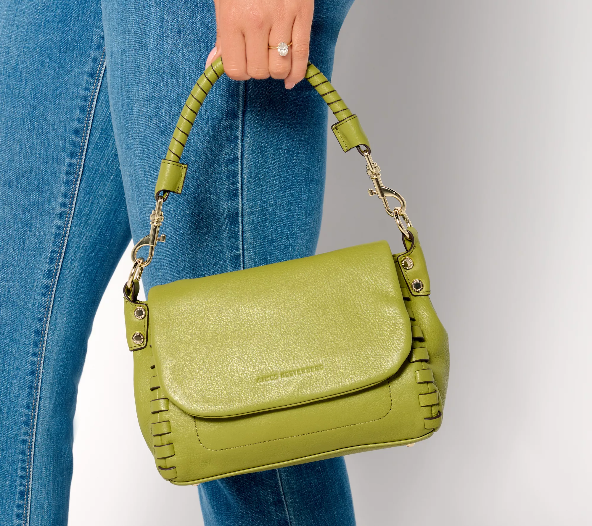 "As Is" Aimee Kestenberg Riviera Leather Crossbody