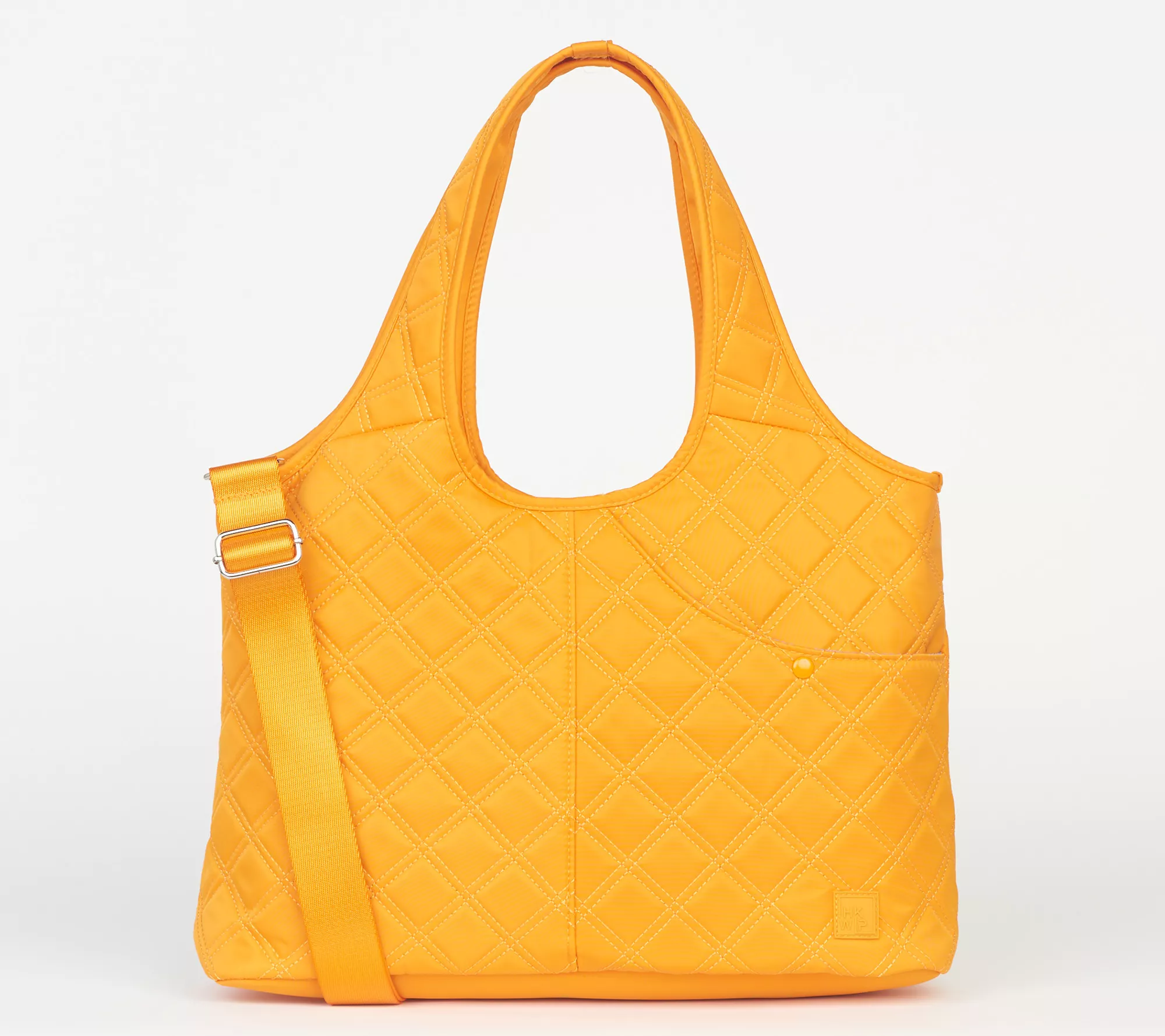 "As Is" IHKWIP Quilted Everday Shooper Tote w/ Crossbody Strap