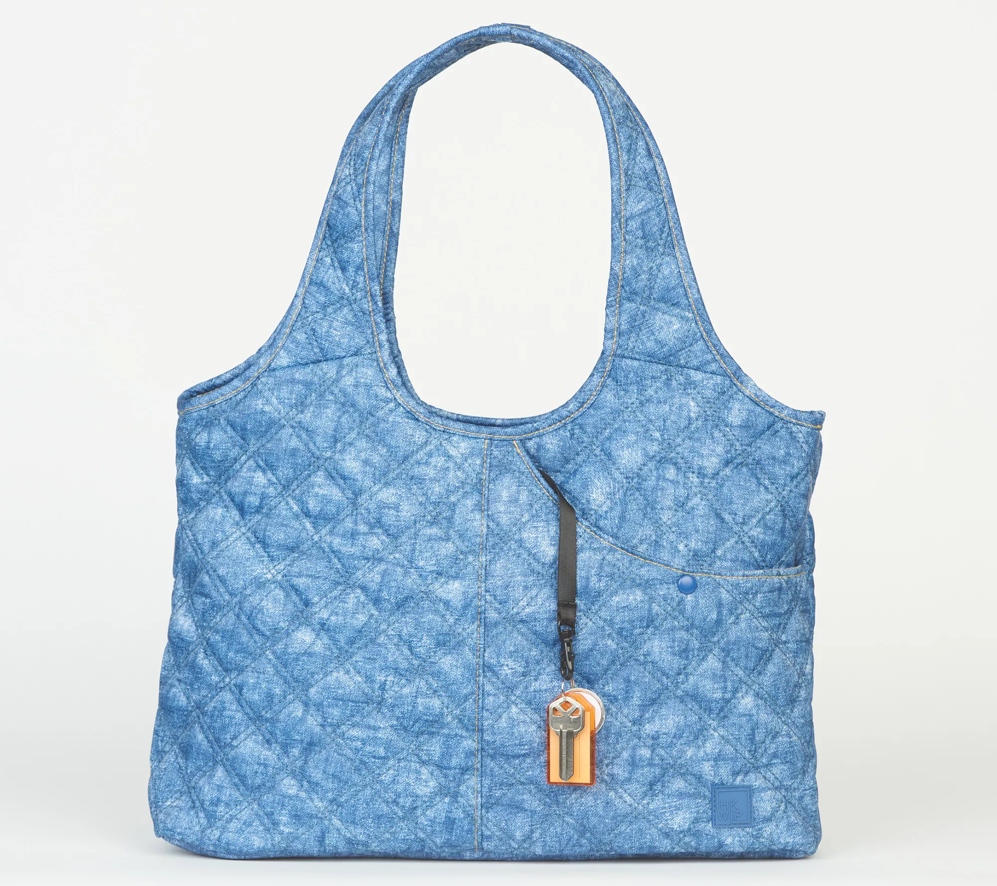 "As Is" IHKWIP Quilted Everday Shooper Tote w/ Crossbody Strap