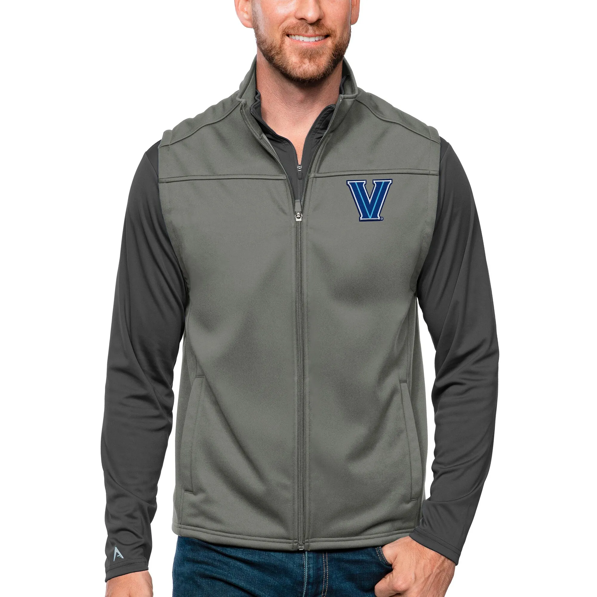 Antigua Villanova Wildcats Steel Links Full-Zip Golf Vest