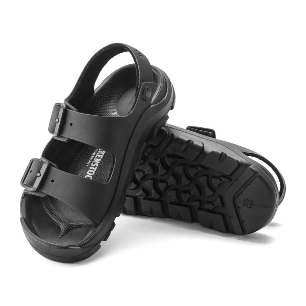 Birkenstock Mogami Black Birko-Flor Kid’s Sandals (Narrow)