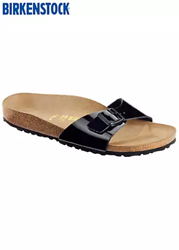 Birkenstock Women’s Madrid Birko-Flor Patent Black Sandals | Kaleidoscope