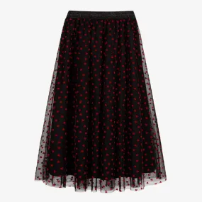 Black & Red Tulle Skirt