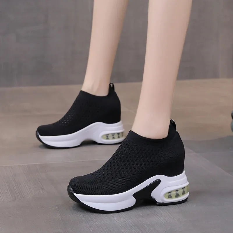 Black Sport Platform Sneakers