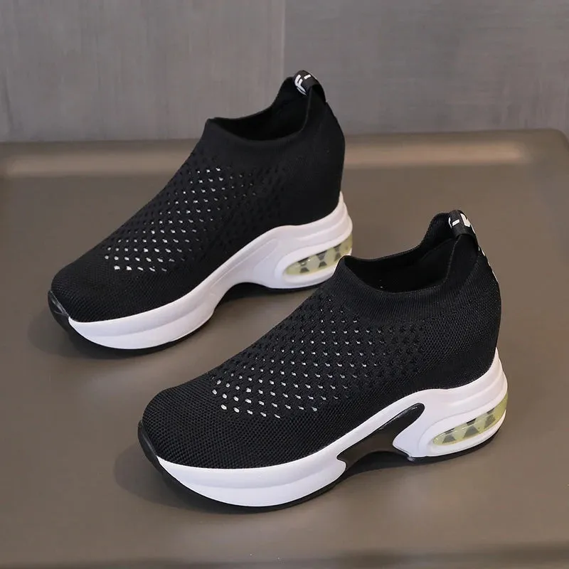 Black Sport Platform Sneakers