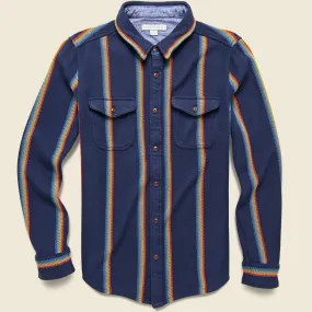 Blanket Shirt - Marine Rainbow Stripe