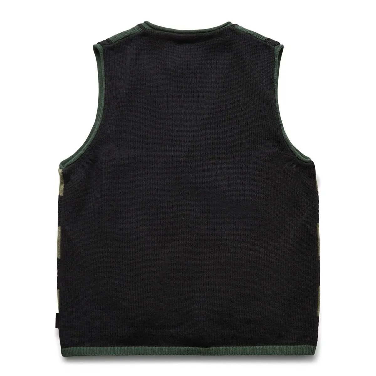 BLOCK KNIT VEST BLACK | Bodega