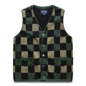 BLOCK KNIT VEST BLACK | Bodega