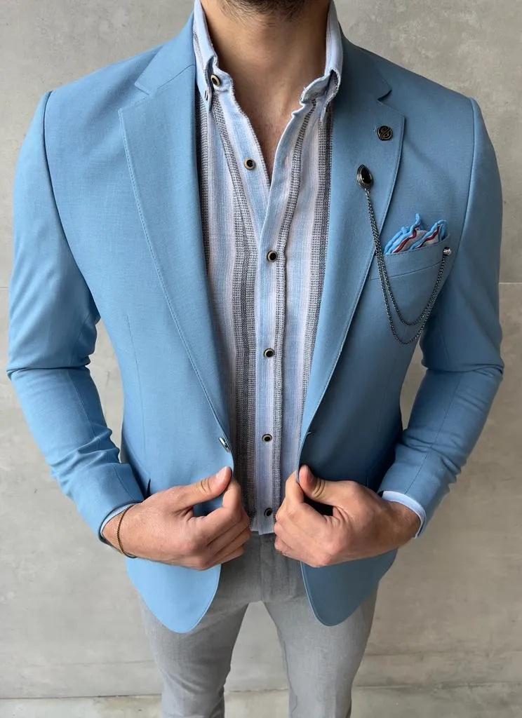 Blue Linen Jacket