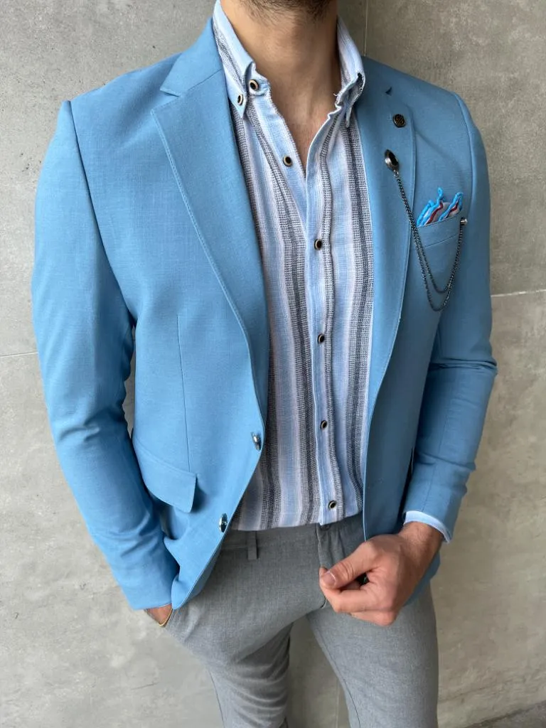 Blue Linen Jacket