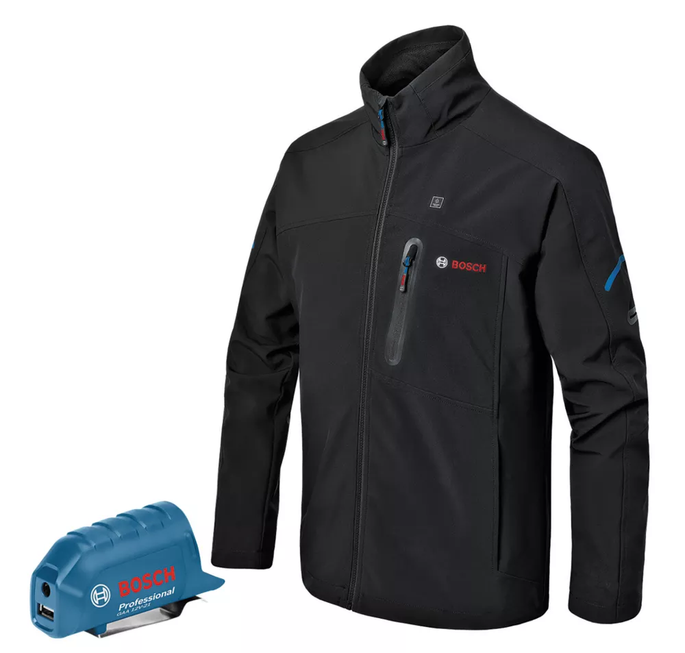 Bosch GHJ 12+18V XA 12 / 18V Li-Ion Airstream Heated Jacket Black Medium 39 1/4" Chest - Bare - Screwfix