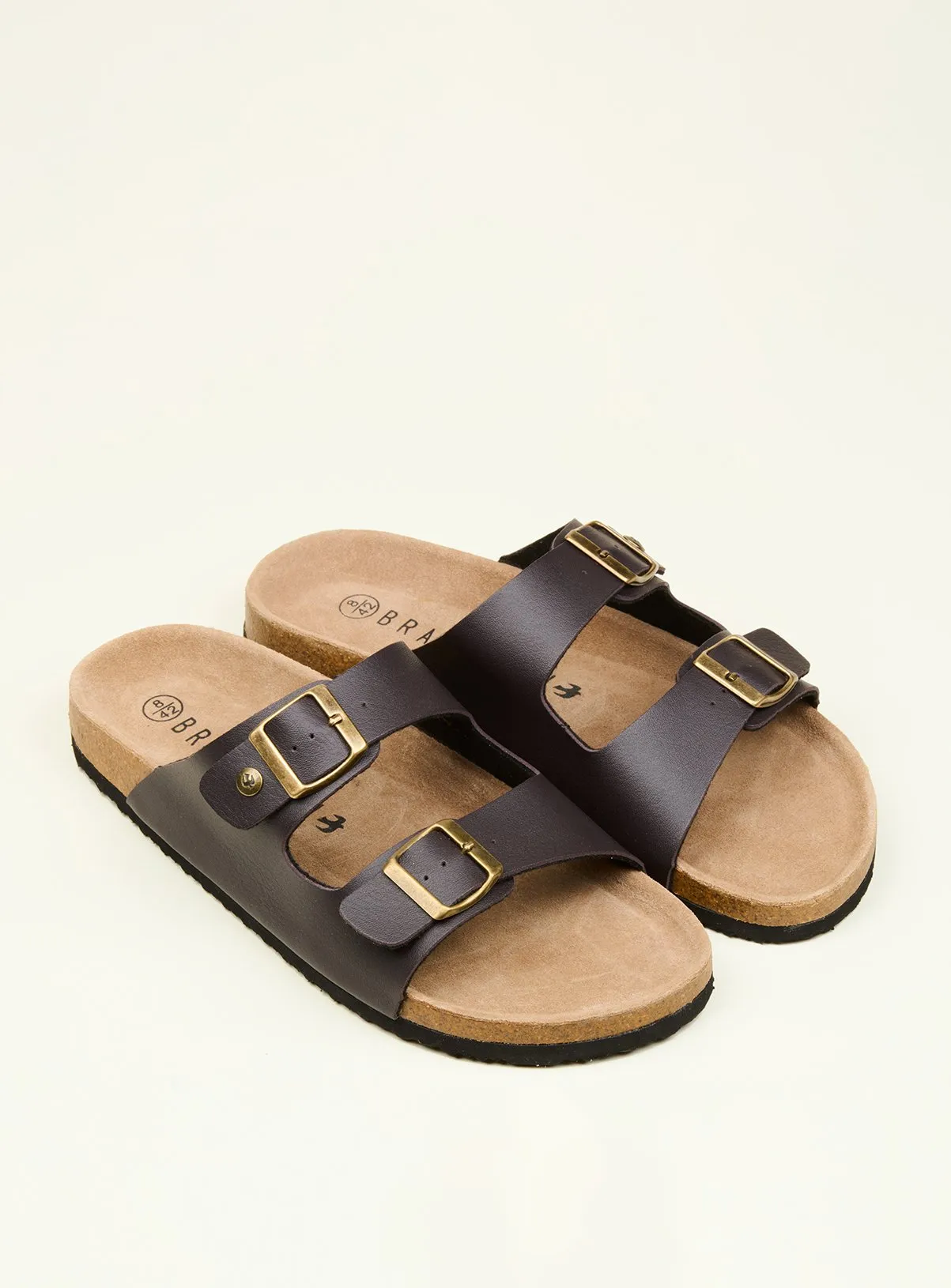 Buy BRAKEBURN Brown Two Strap Sandal 9 | Sandals and flip flops | Tu