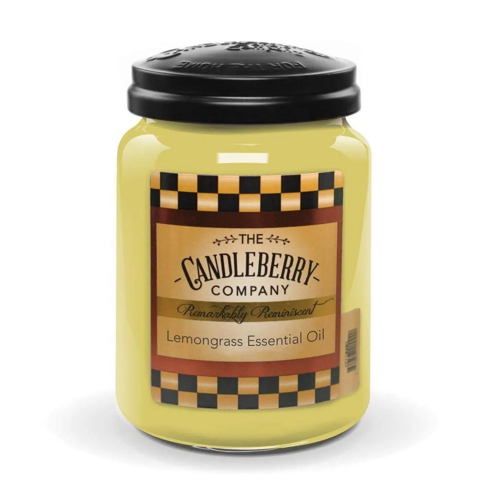 Candleberry Candles | Lemongrass Essential Oil Candle | Best Candles on the Market | Hand Poured in The USA | Highly Scented & L