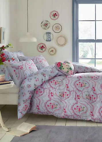 Cath Kidston Affinity Floral 100% Cotton Percale 180 Thread Count Duvet Cover Set | Kaleidoscope