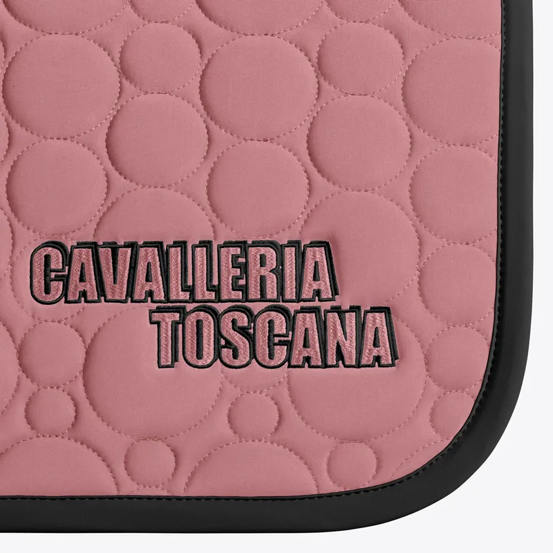 Cavalleria Toscana Bubble Quilt Jump Saddlecloth - Light Pink/Black