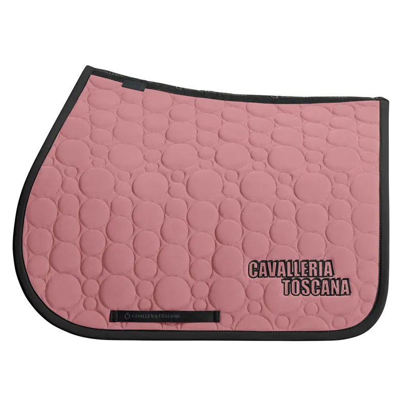 Cavalleria Toscana Bubble Quilt Jump Saddlecloth - Light Pink/Black