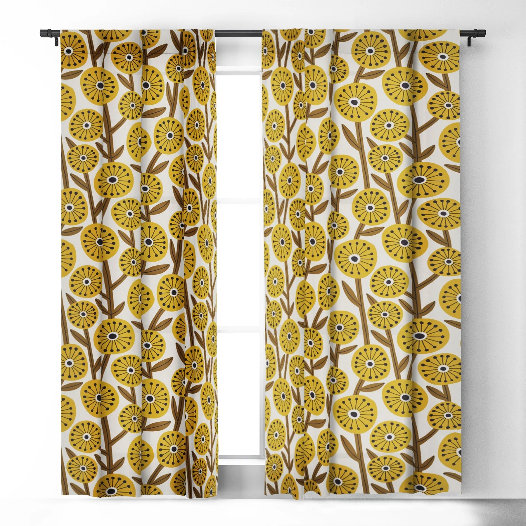 Century Garden Blackout Window Curtains (DS) DD