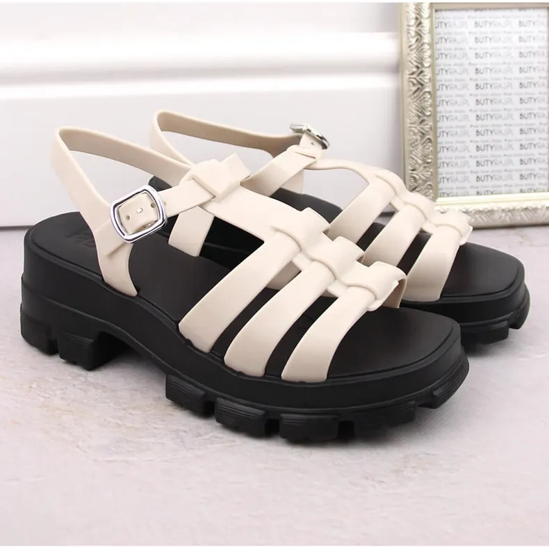 Comfortable women's scented rubber sandals Zaxy NN285040 beige