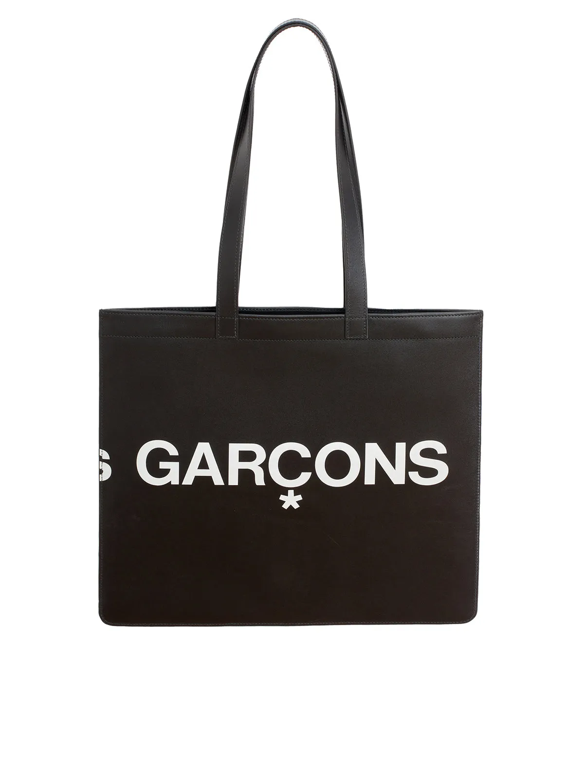 COMME DES GARONS WALLET Stylish Black Leather Tote Handbag for Men | CARRYOVER Collection