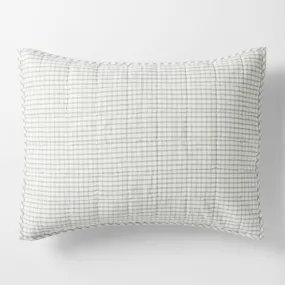 Crate&Barrel Kids Windowpane Plaid Cotton Pillow Sham