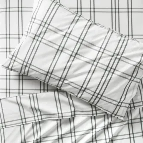 Crate&Barrel Stax Kids Organic Cotton Twin Grey Sheet Set