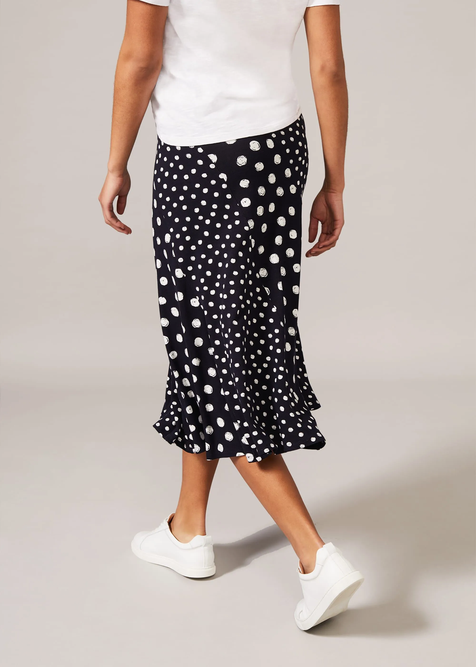 Denia Mixed Spot Panelled Skirt