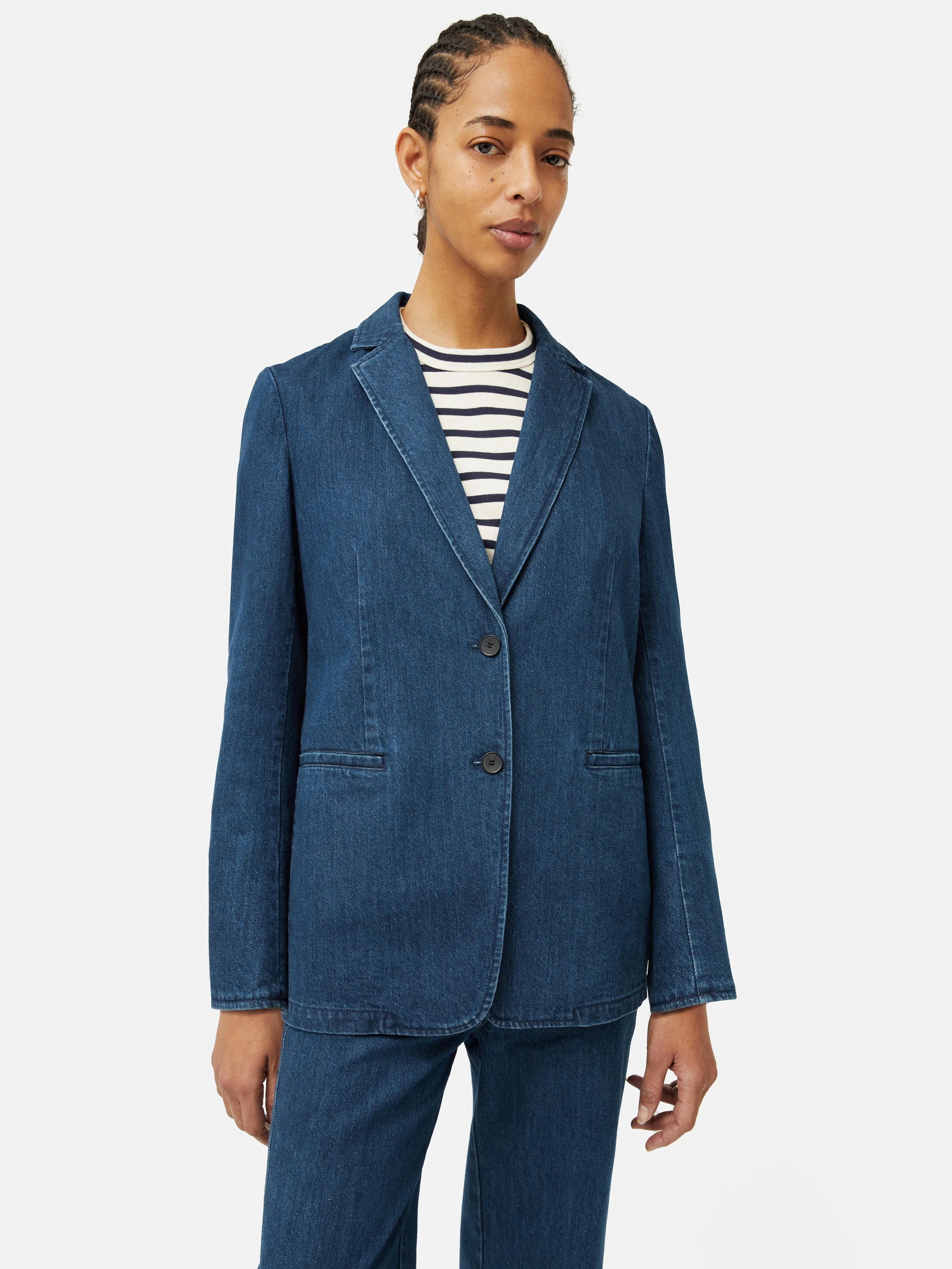 Denim Tailored Jacket | Indigo