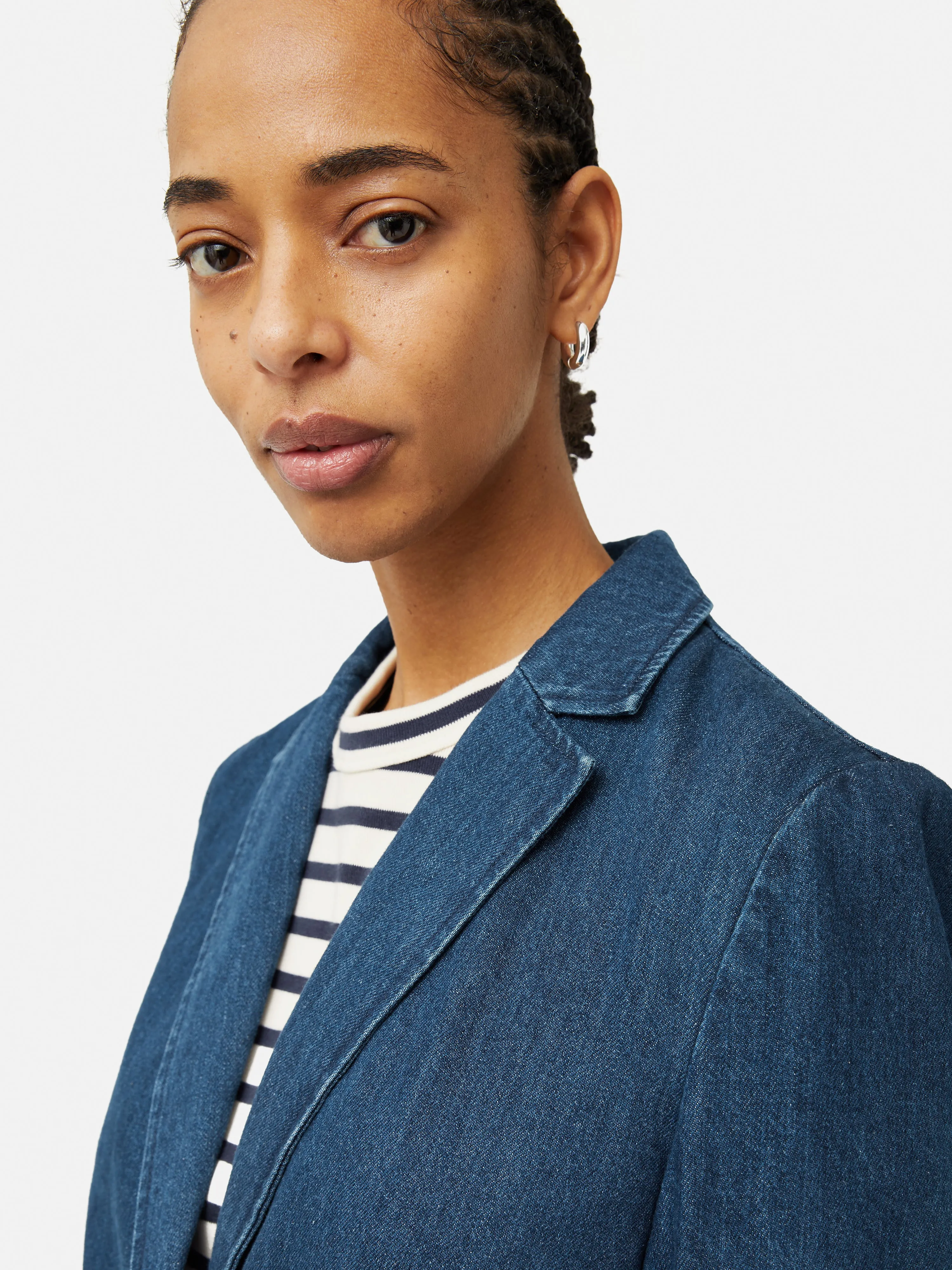 Denim Tailored Jacket | Indigo