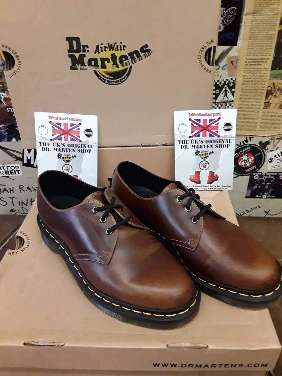 Dr Martens 1461 Tan Buttsrscotch Leather Size 6.5