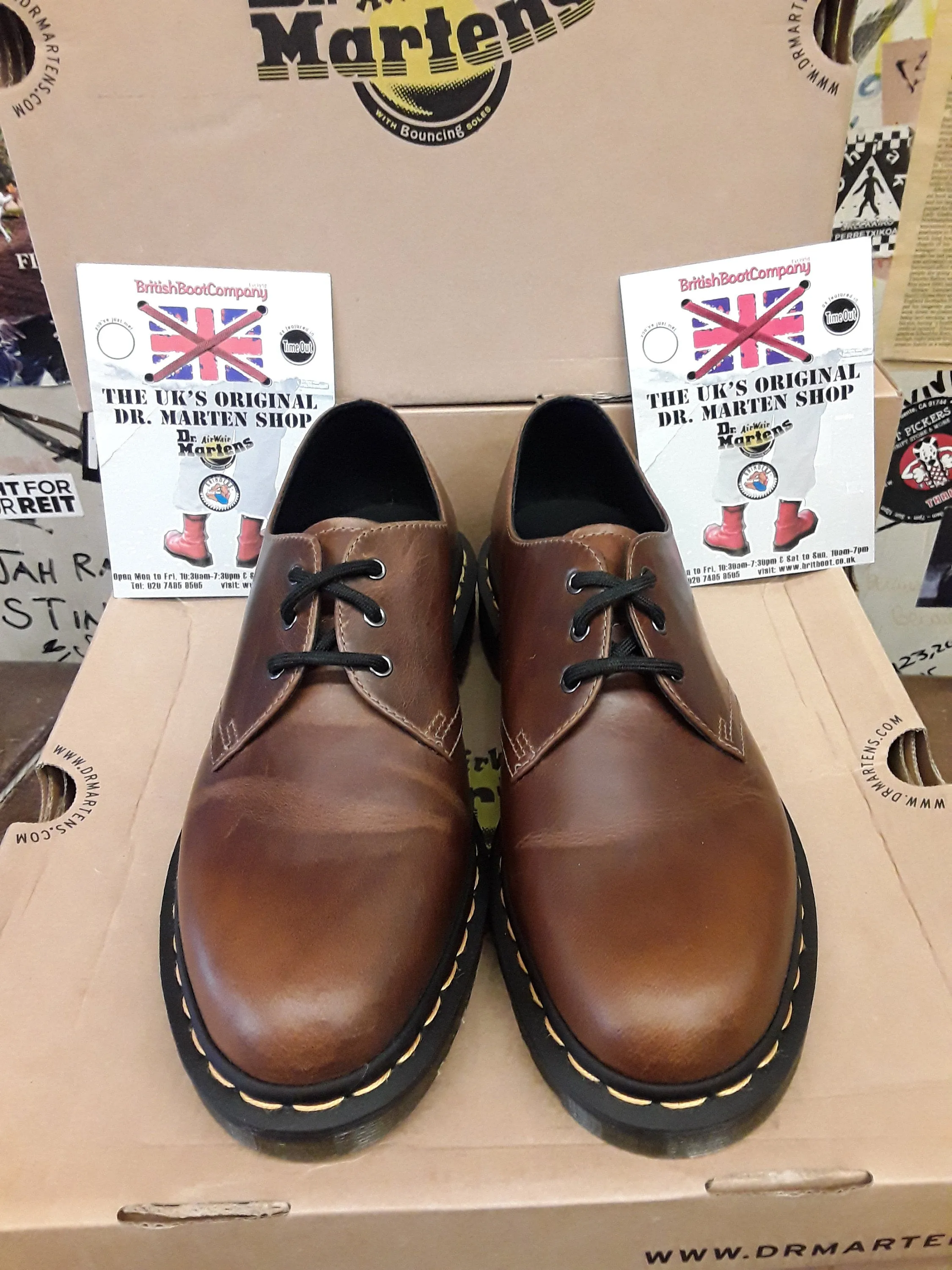 Dr Martens 1461 Tan Buttsrscotch Leather Size 6.5