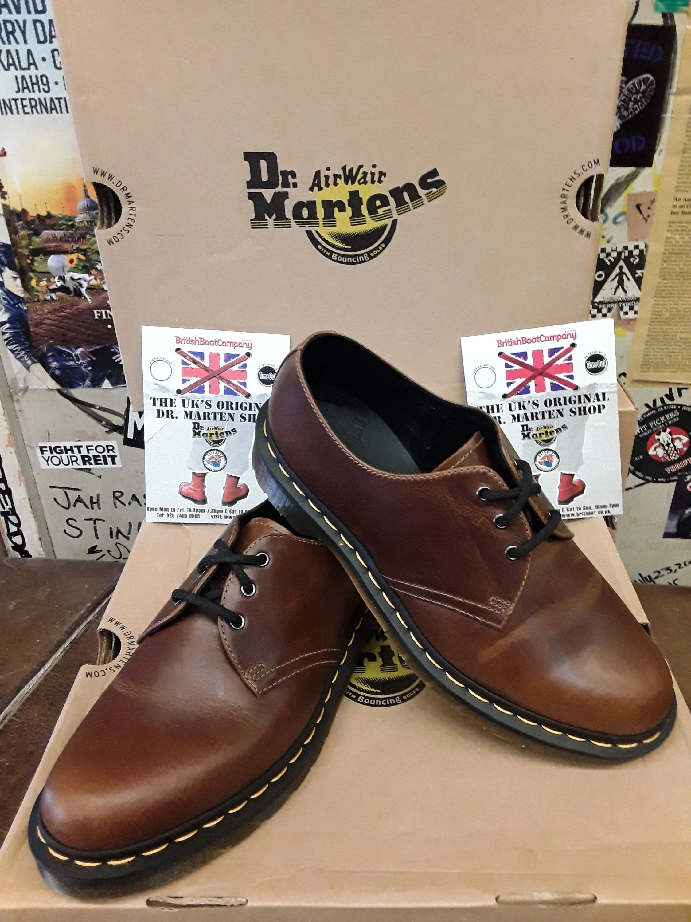 Dr Martens 1461 Tan Buttsrscotch Leather Size 6.5