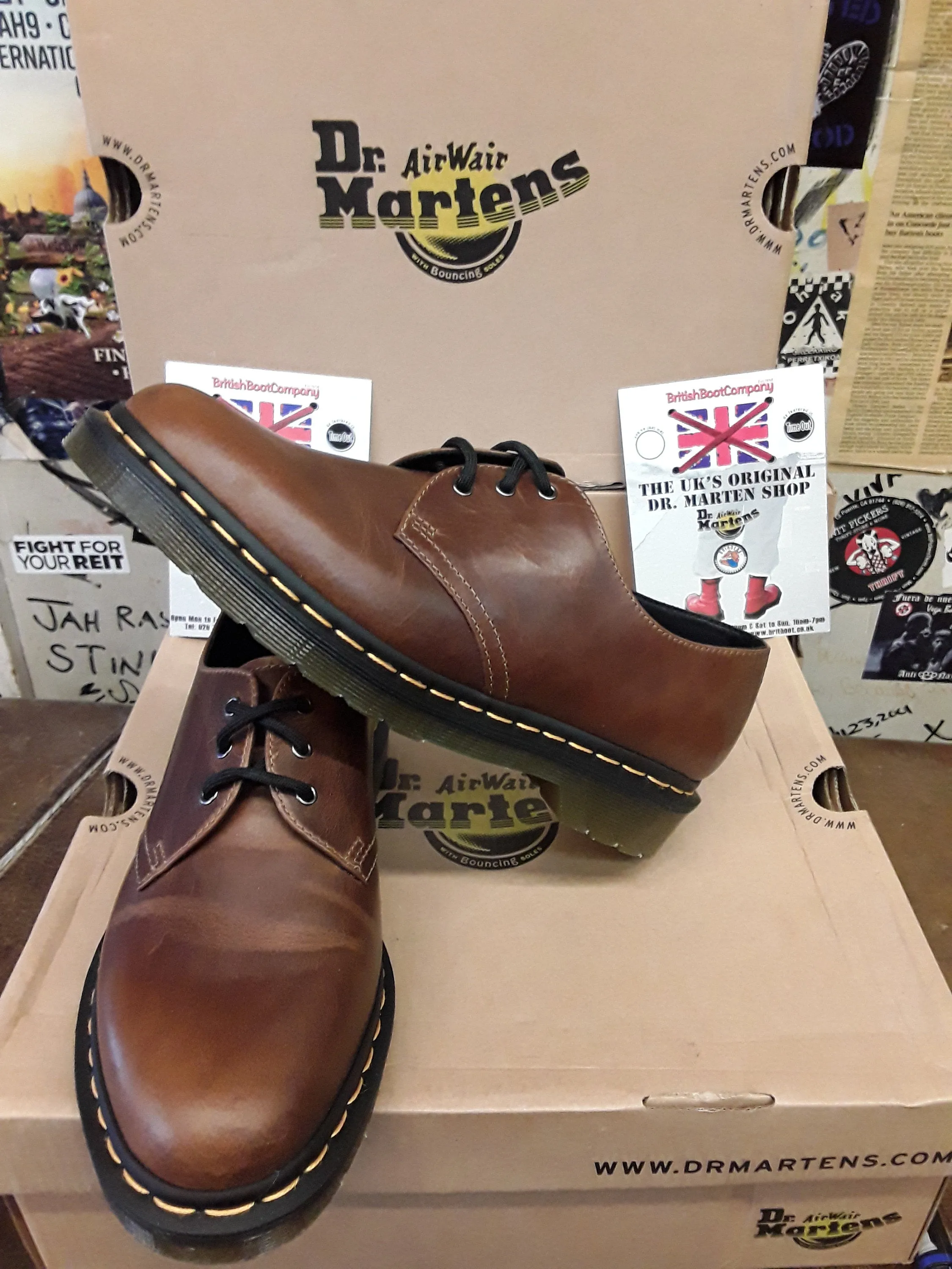 Dr Martens 1461 Tan Buttsrscotch Leather Size 6.5