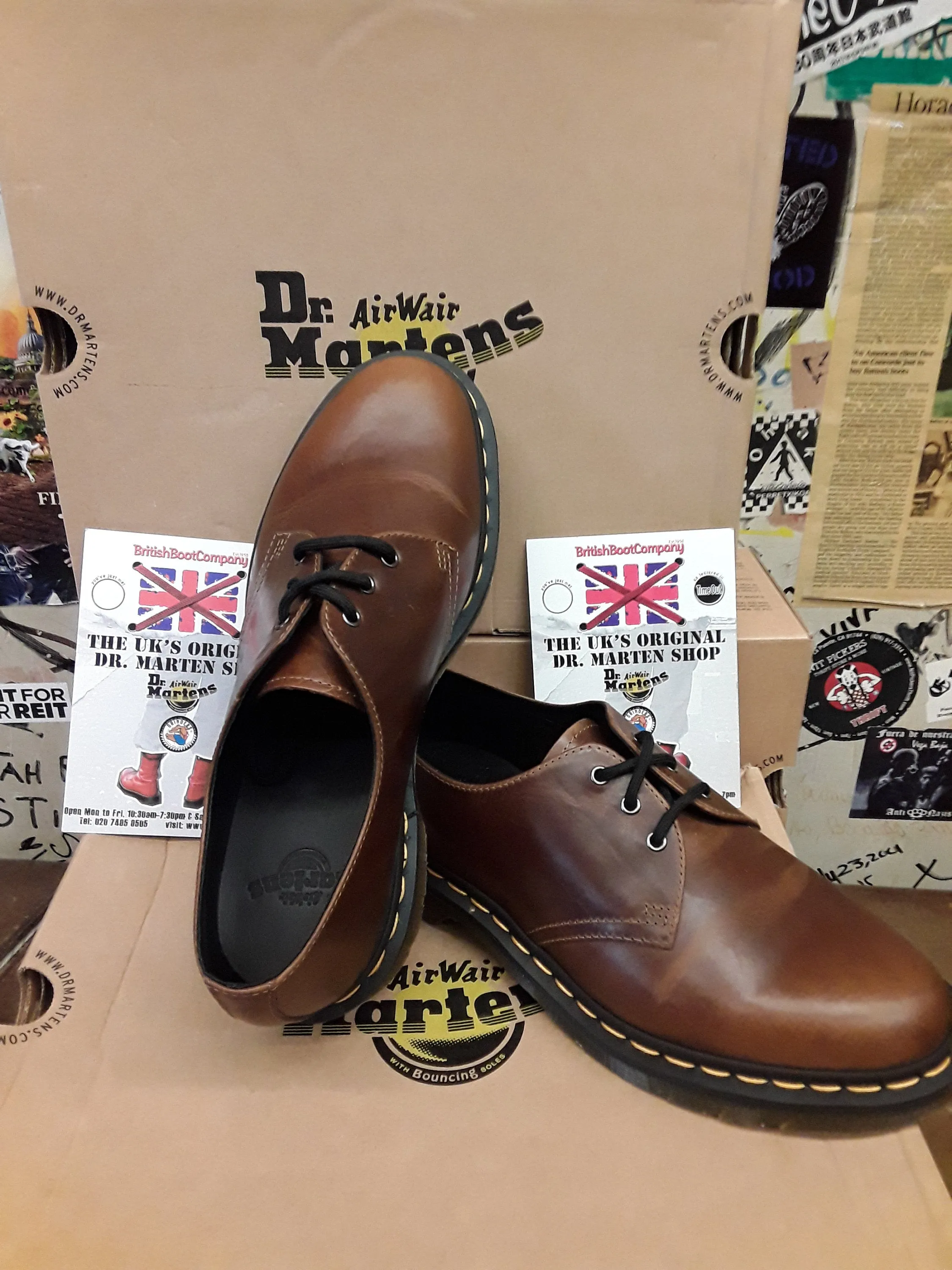 Dr Martens 1461 Tan Buttsrscotch Leather Size 6.5