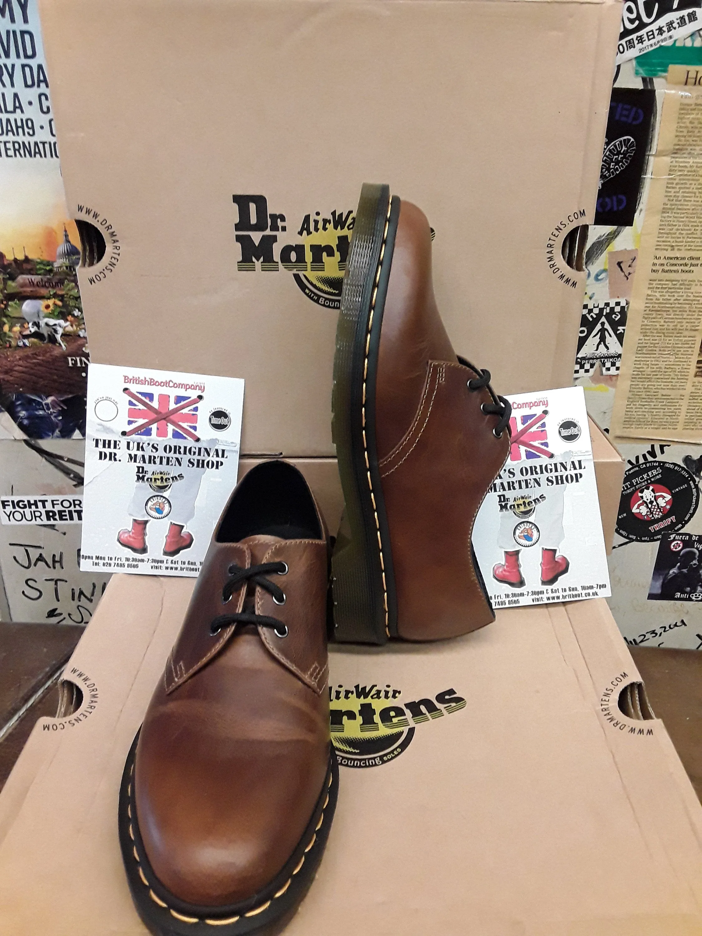 Dr Martens 1461 Tan Buttsrscotch Leather Size 6.5