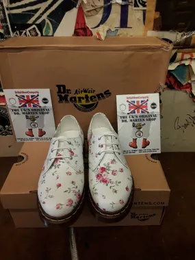 Dr Martens 1461 White Portland Rose Various Sizes