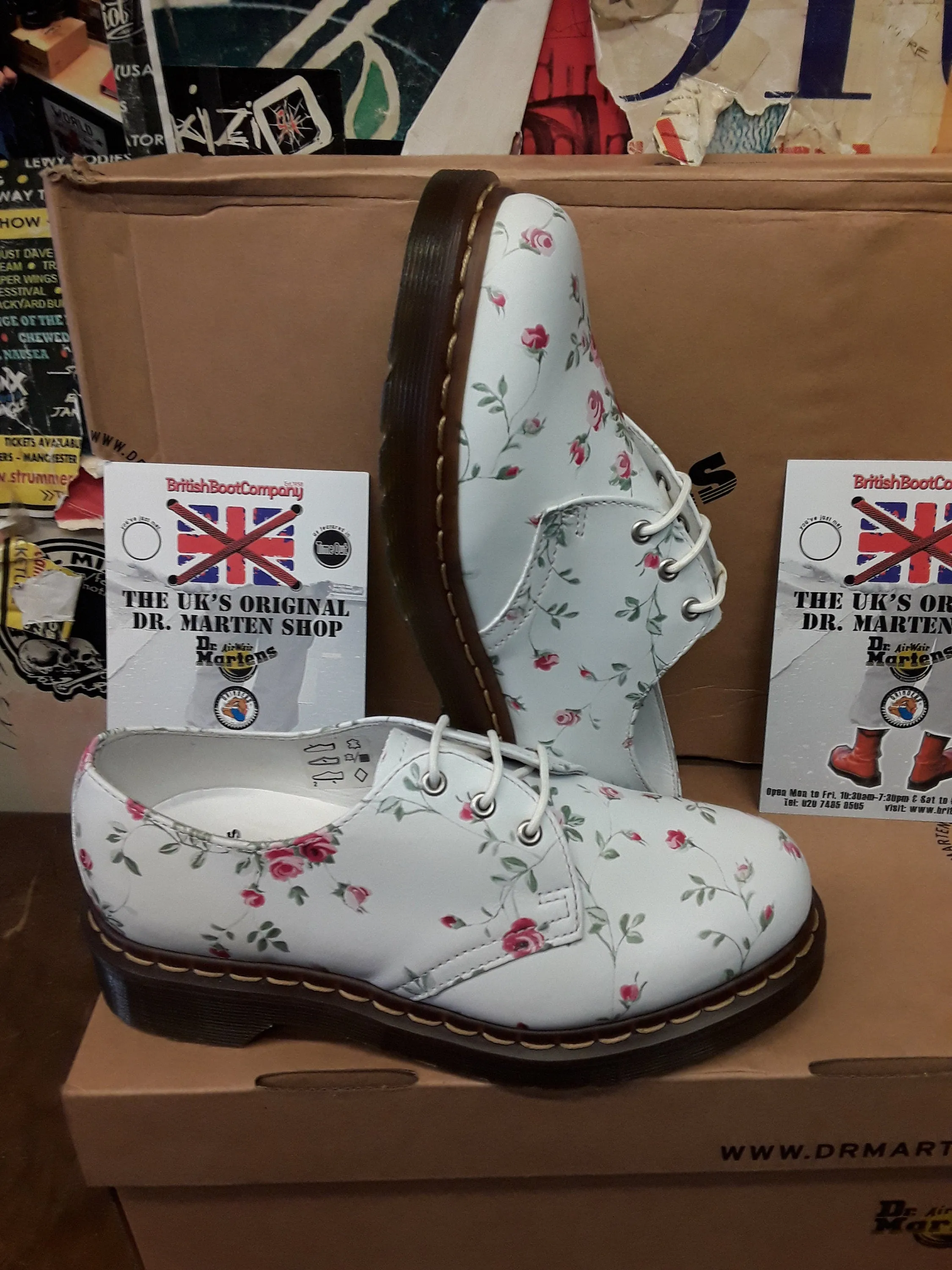 Dr Martens 1461 White Portland Rose Various Sizes