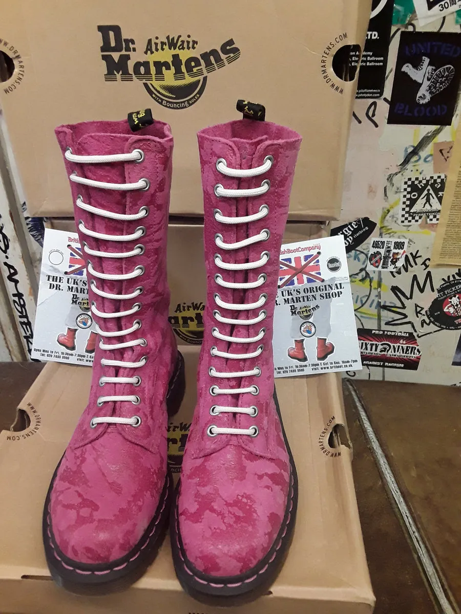 Dr Martens 1914 Bikini Pink Suede 14 Hole Size 5