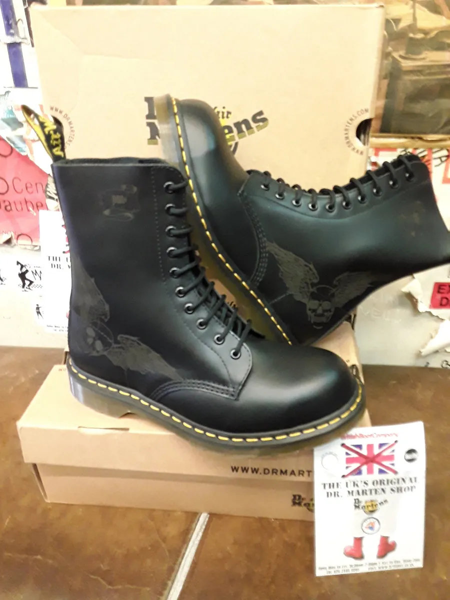 Dr Martens 1C96 Black 10 Hole Steel Laser Cut Various Sizes