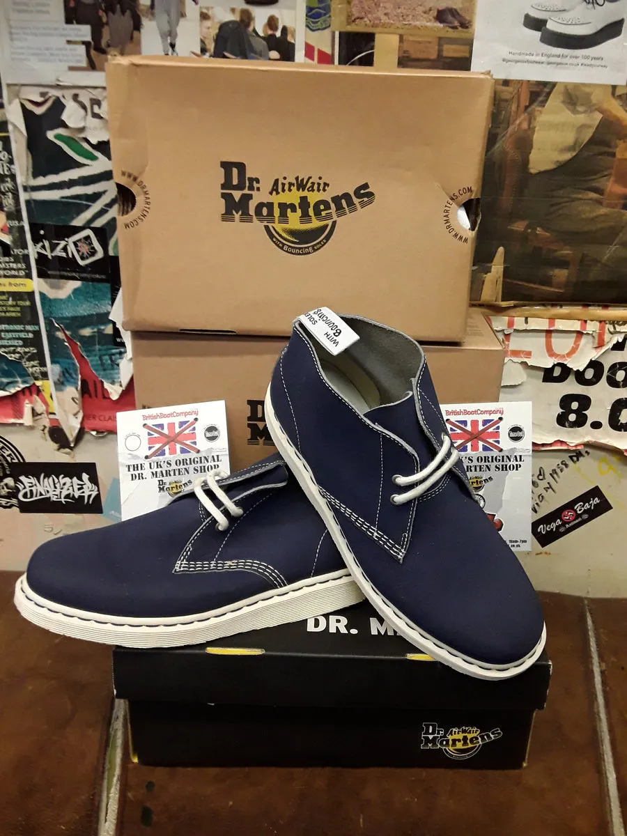 Dr Martens 2 Eyelet Navy Waxy Canvas Size 10