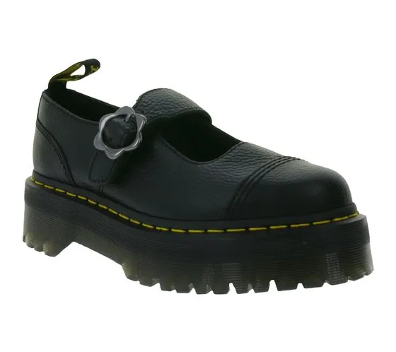 Dr. Martens Addina FLWR Damen Plateau-Schuhe alltagstaugliche Riemen-Halbschuhe 27644001 Schwarz