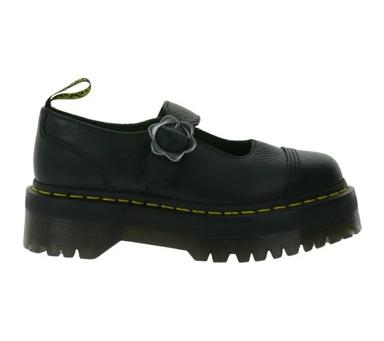 Dr. Martens Addina FLWR Damen Plateau-Schuhe alltagstaugliche Riemen-Halbschuhe 27644001 Schwarz