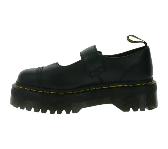 Dr. Martens Addina FLWR Damen Plateau-Schuhe alltagstaugliche Riemen-Halbschuhe 27644001 Schwarz