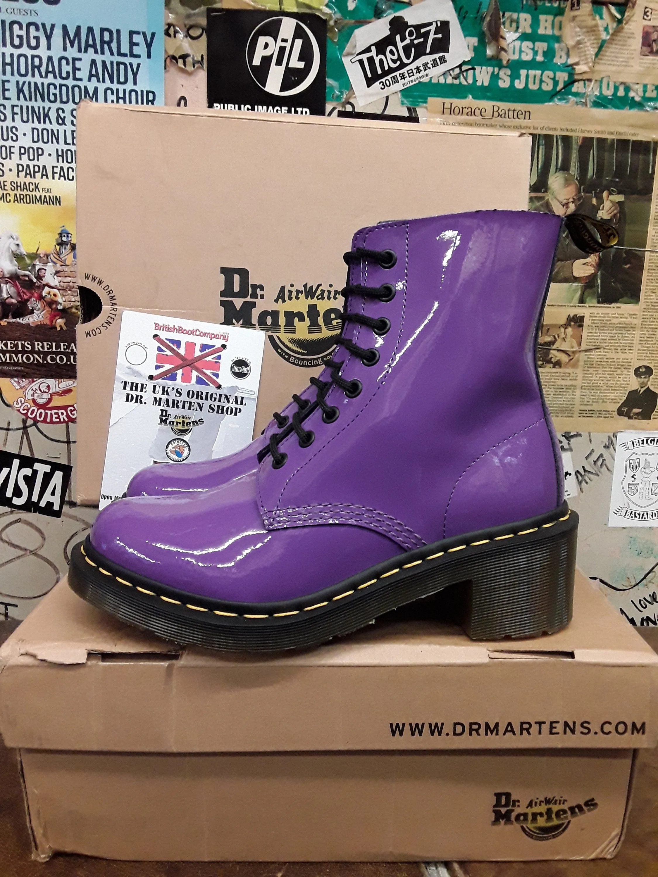 Dr Martens Clemency Purple Patent Various Sizes