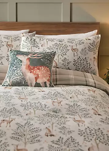 Dreams & Drapes Forest Animals 100% Brushed Cotton Duvet Cover Set | Kaleidoscope