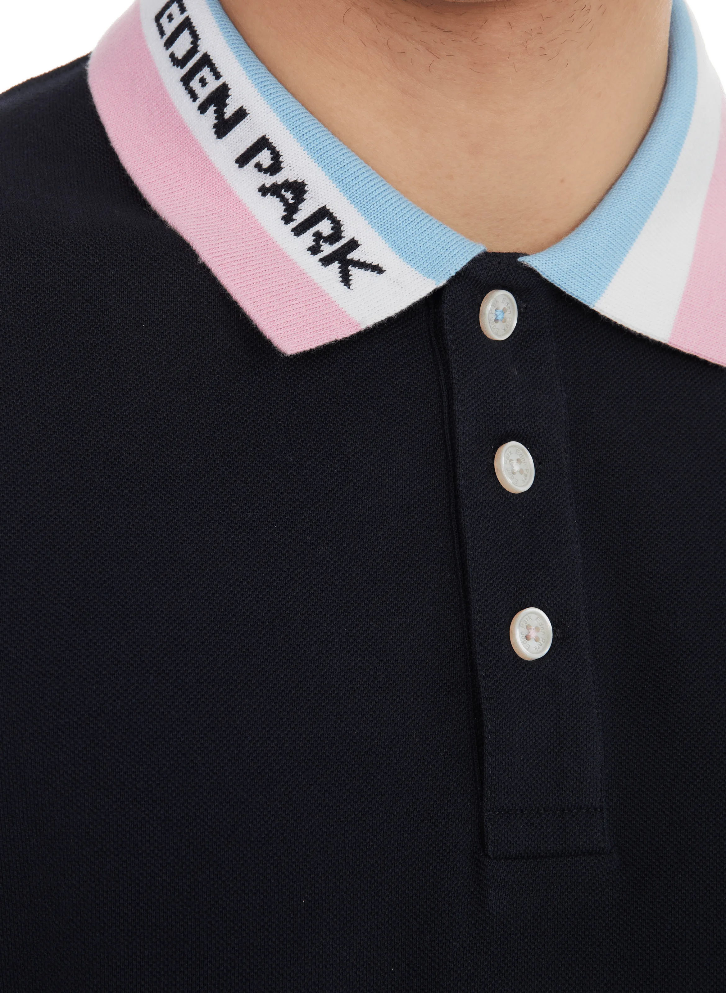 Eden park  Cotton polo shirt  - Blue