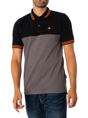 Ellesse Brentio Polo Shirt - Black/Grey