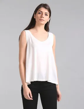 GAP Women White A-Line Tank