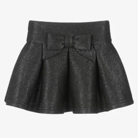 Girls Grey Metallic Skirt